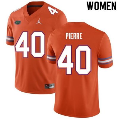 Women's Florida Gators #40 Jesiah Pierre NCAA Nike Orange Authentic Stitched College Football Jersey ZBU3762QK